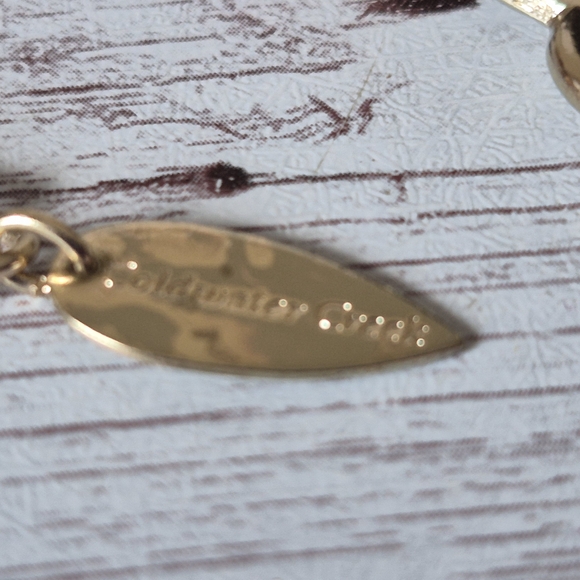 NWT Coldwater Creek Gold Tone Crescent Gem Necklace - Picture 6 of 14